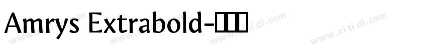 Amrys Extrabold字体转换
